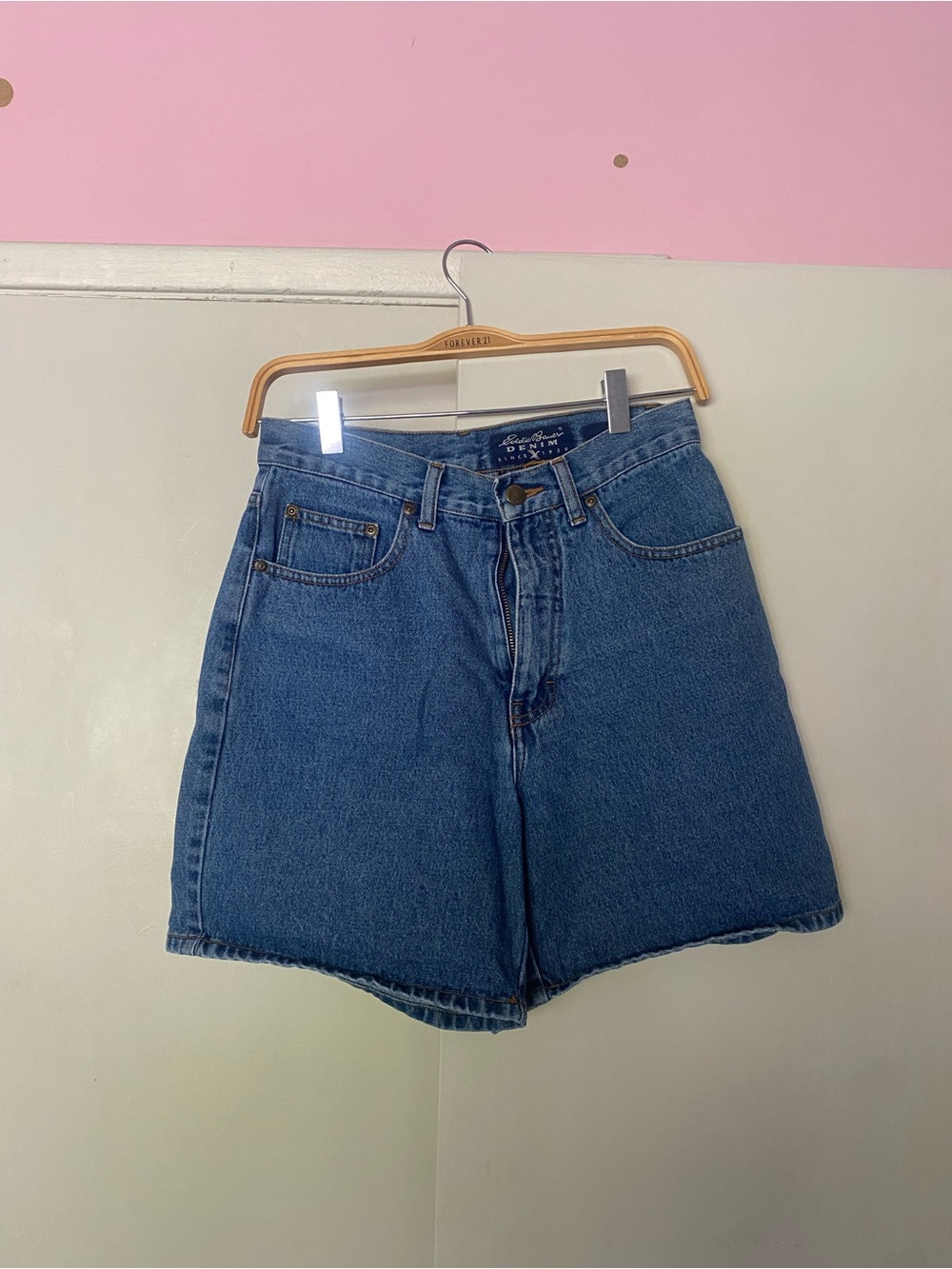 Eddie Bauer Classic Blue High-Waist Denim Shorts size 6